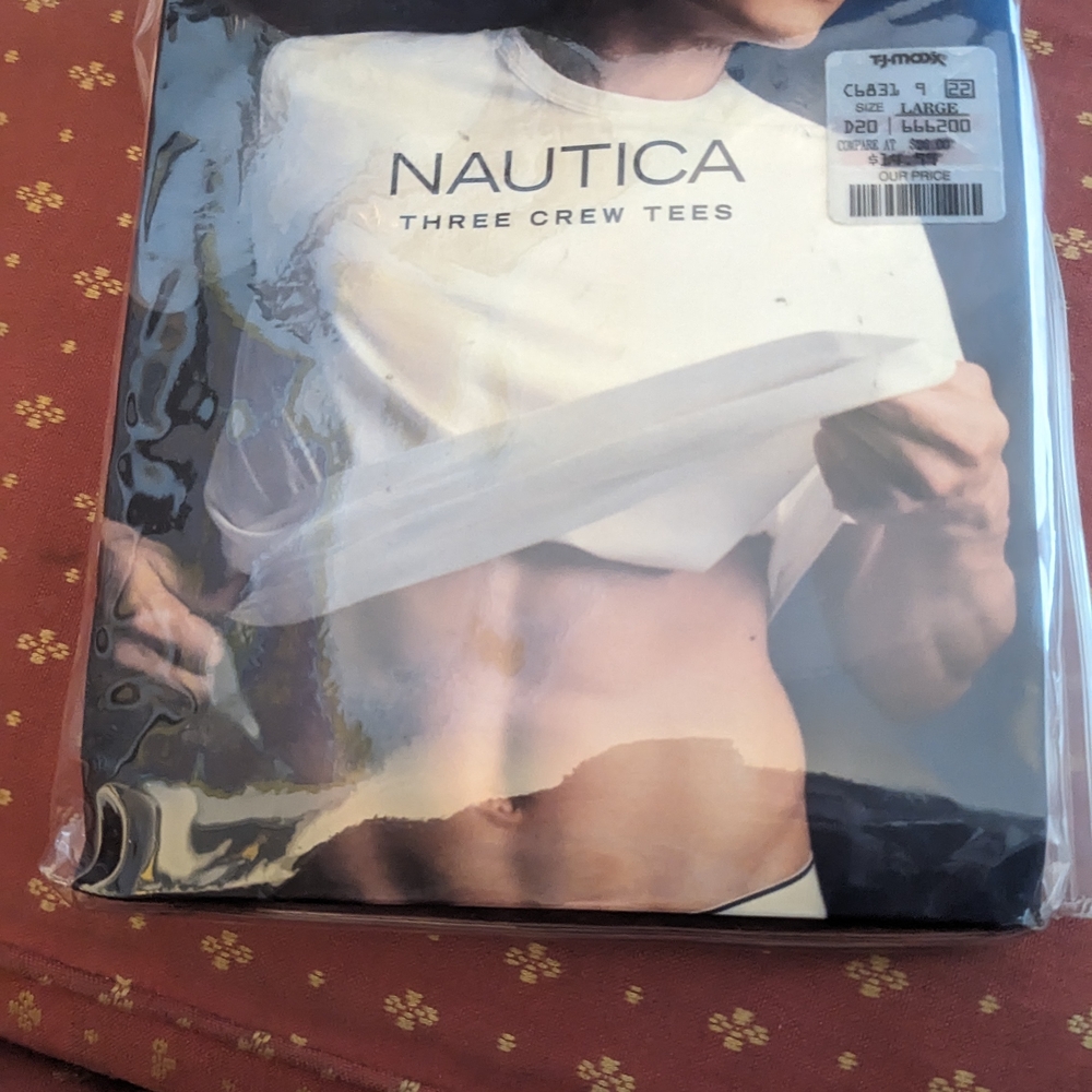 Nautica White Crew Neck Tees